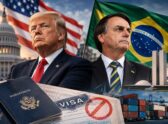 Fachada o entorno de una sede diplomática estadounidense con seguridad reforzada, evocando la suspensión de servicios consulares de EE.UU. en Brasil a días de la elección