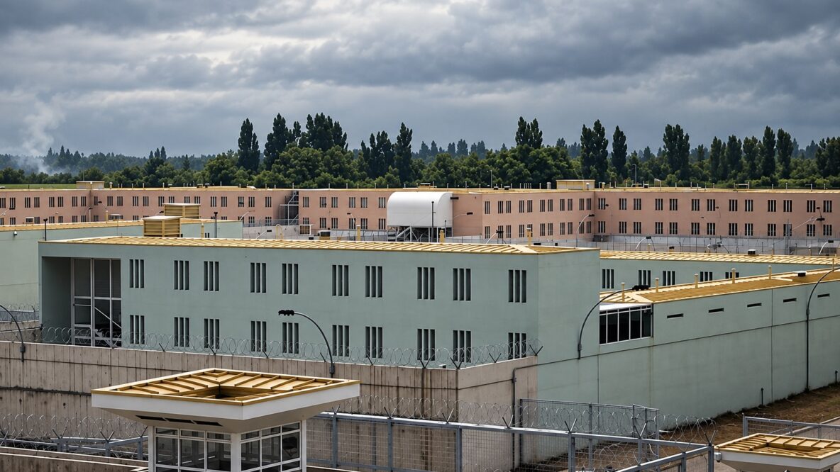 Exterior genérico de un recinto penitenciario chileno (muros, torre de vigilancia), sin identificar un penal específico