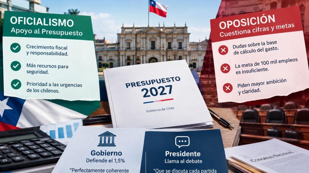 Edificio del Congreso Nacional de Chile (Valparaíso), como anclaje institucional del debate entre oficialismo y oposición por el Presupuesto 2027